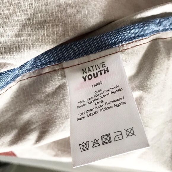 Native Youth burgundy hooded light jacket size L - Picture 10 of 10